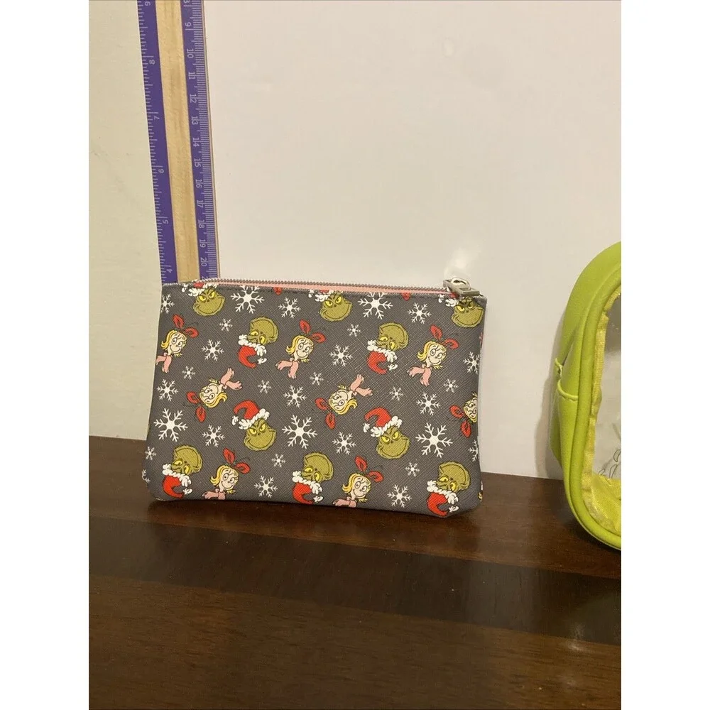 Bio World Dr. Seuss The Grinch Travel Cosmetic Bags Set Of 2 Toiletry Pouch